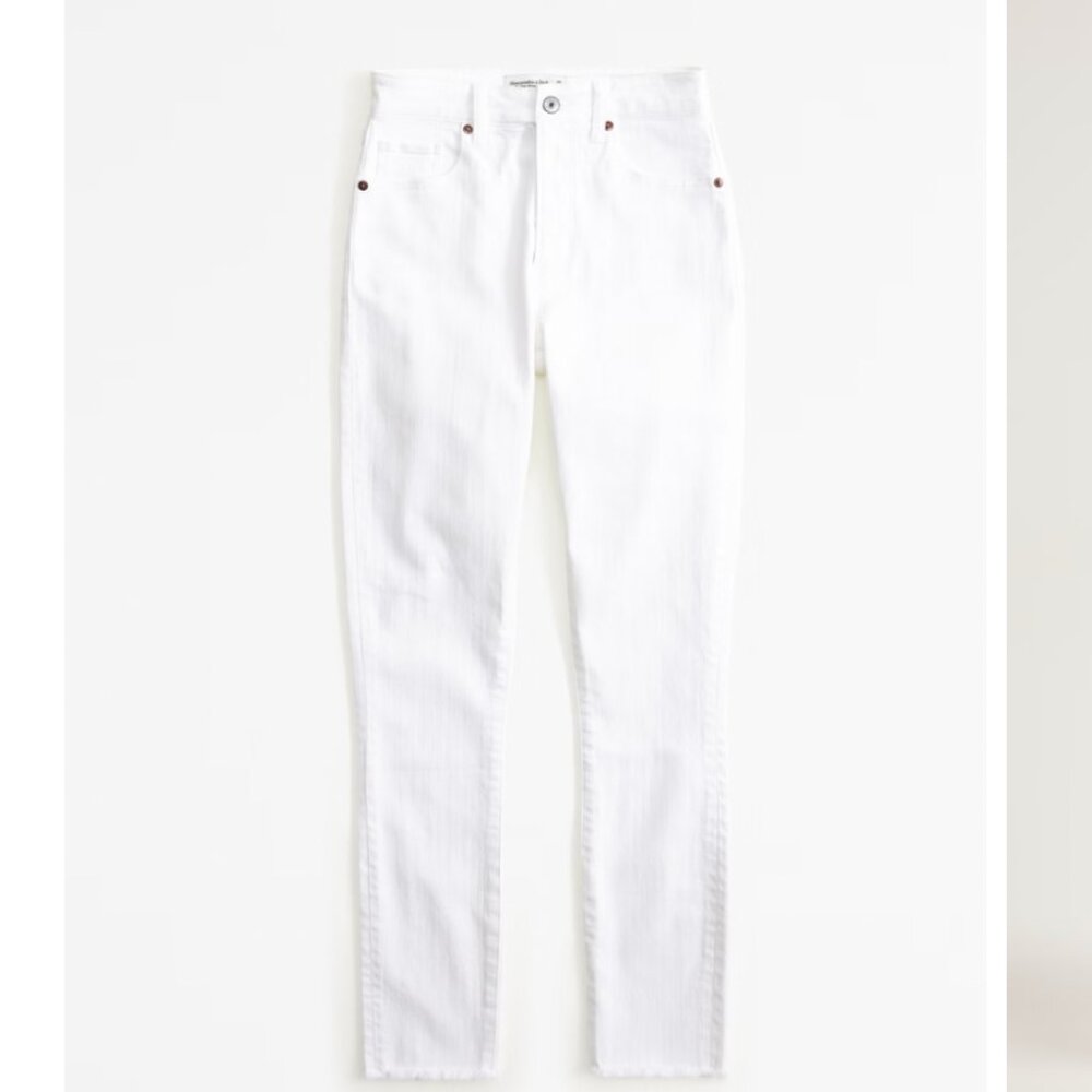 Abercrombie & Fitch White 'The Skinny High Rise' Jean